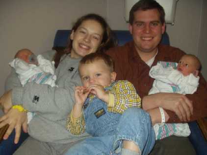 03 12  6  Our Family says Ryan w Anne and the children the day after the twins born H317 W422.jpgMay photograph of David Ryan Camacho, born Wednesday, January 30, 2002